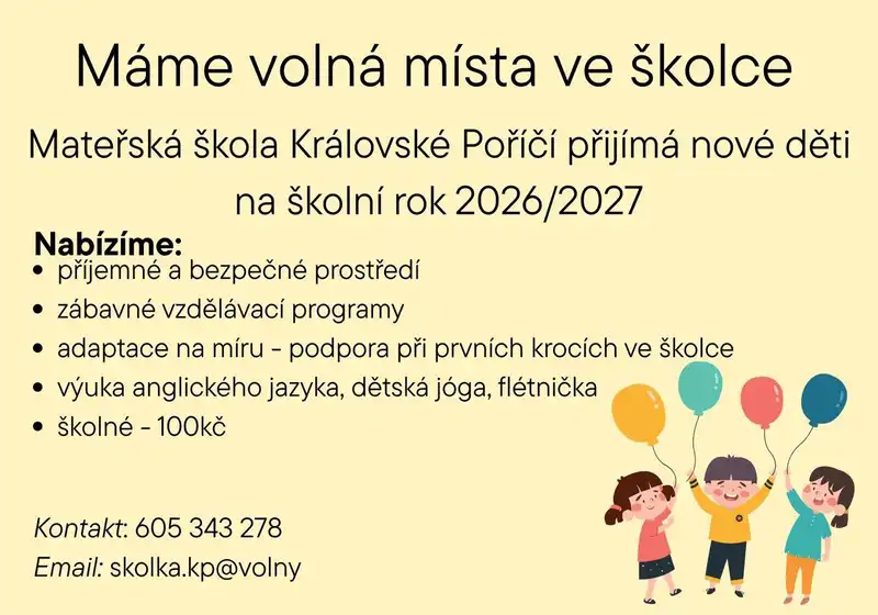 Volná místa ve školce